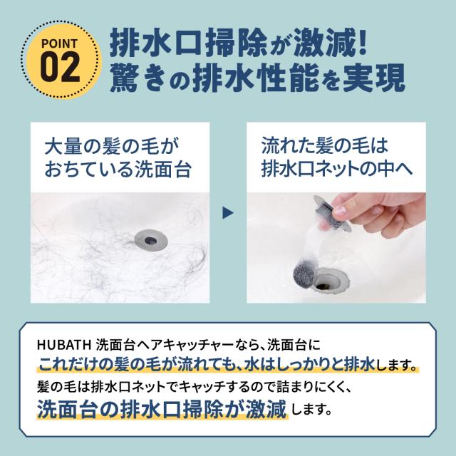 HUBATH 洗面台ヘアキャッチャー