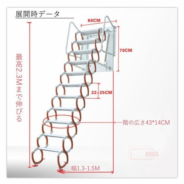 金属階段 ステップ はしご 鋼 頑丈 はしこ 壁掛けタイプ 折り畳み可能