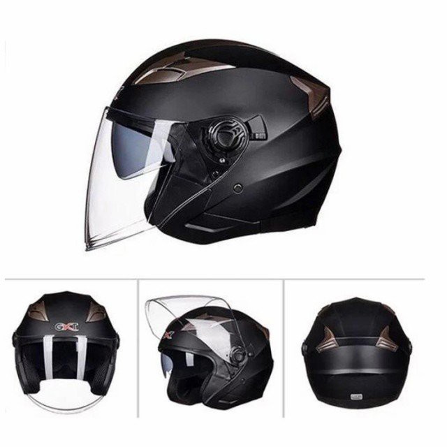 ハーレーヘルメット 高級品 PU レザー バイクヘルメット ジェットヘルメット ヘルメット 半キャップ 内臓サングラス 3カラー 4サイズ｜au  PAY マーケット