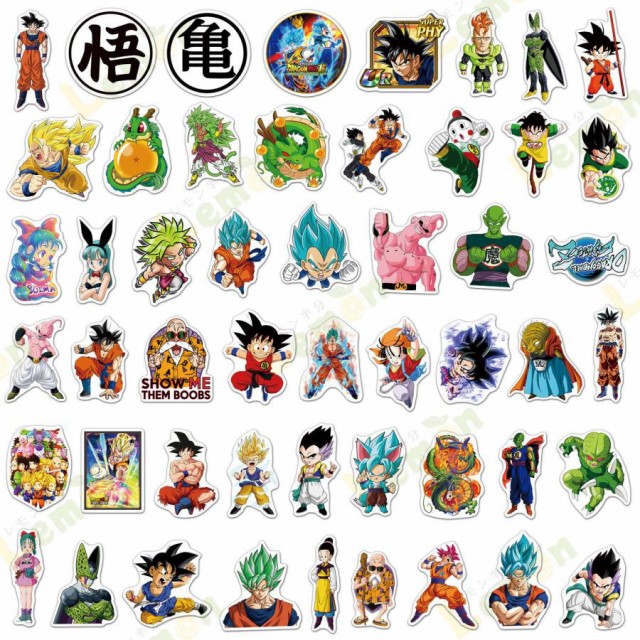 50枚 ステッカー Dragon Ball ドラゴンボール 防水 耐水 シール