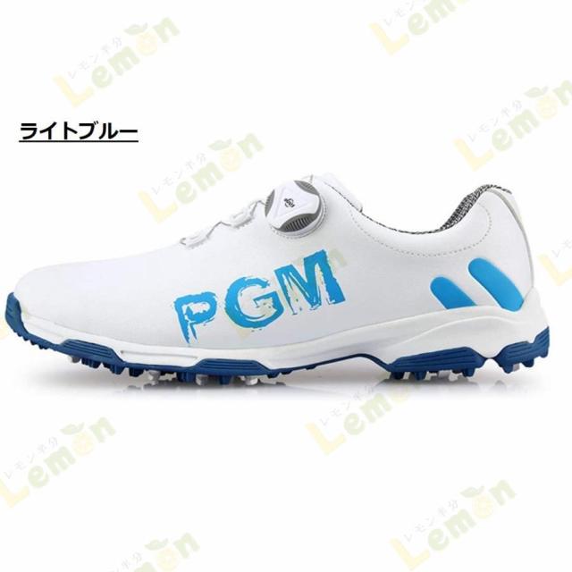 ゴルフシューズ ダイヤル式 PGM スパイクレス スニーカータイプ 歩きやすい 疲れにくい 快適 防水 紐なし golf 25.0cm~28.0cm