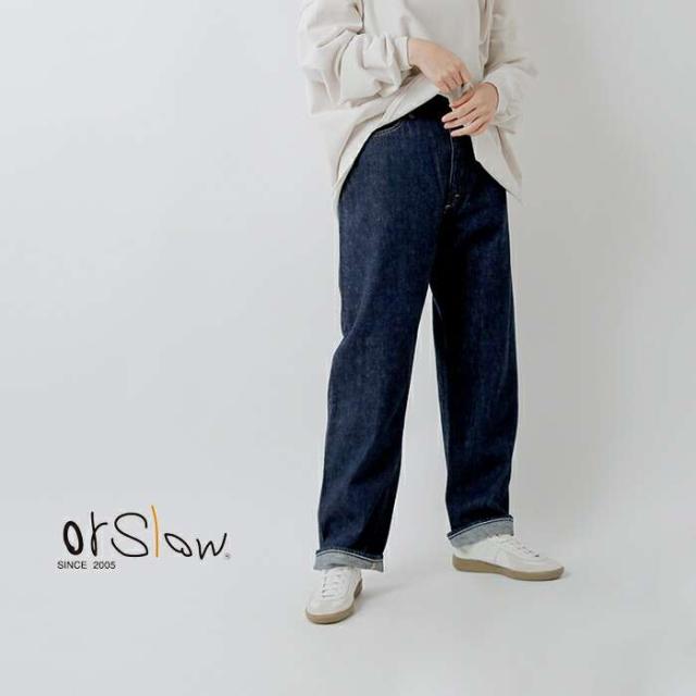 オアスロウ or slow ハイライズ デニム パンツ “JASMINE” 00-1040 パンツ クーポン対象
