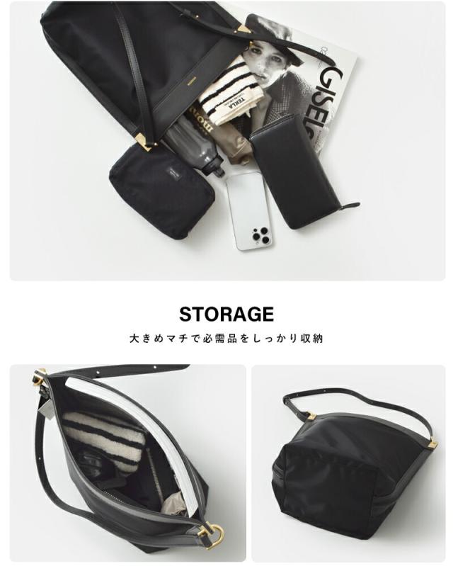 ORSETTOカウレザー ナイロン 2way ショルダー バッグ “RACCOLTO” 01-161-162-01