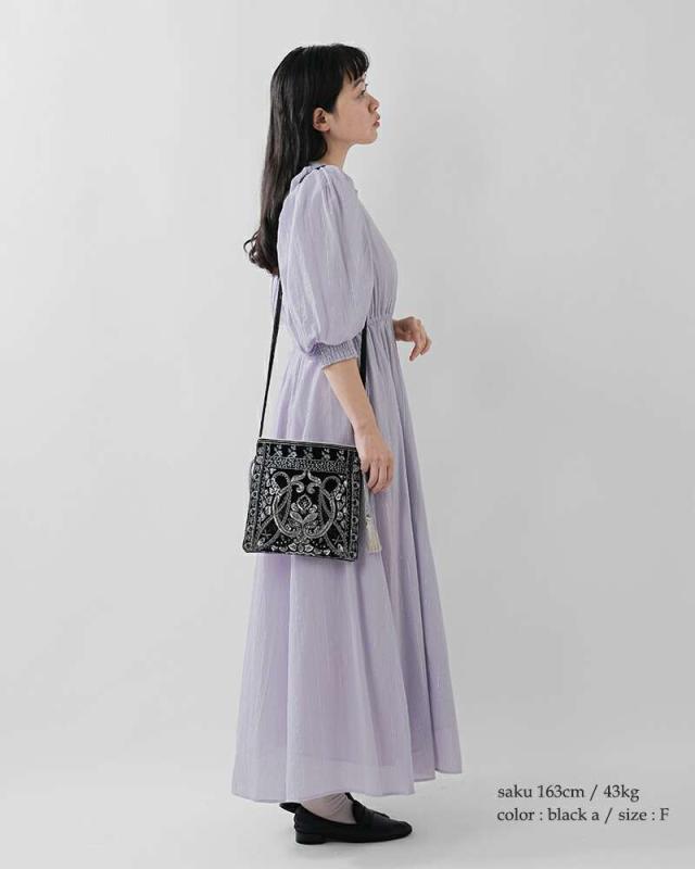 ne Quittez pas(ヌキテパ)スパンコール刺繍ショルダーバッグ“EmbroideryShoulderBag”012052nj3-5-7-9