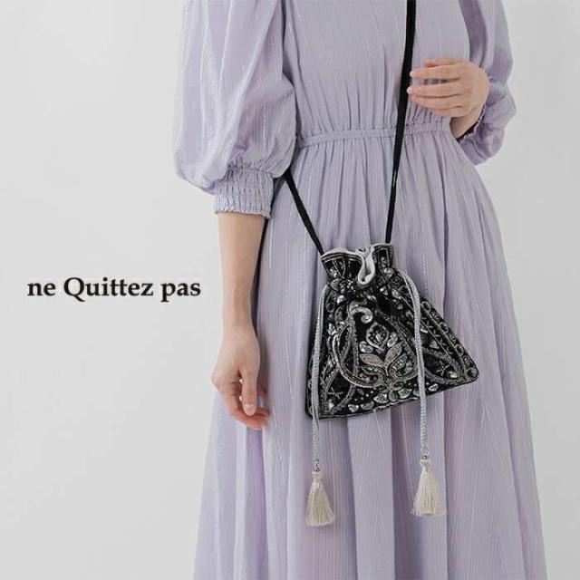 ne Quittez pas(ヌキテパ)スパンコール刺繍ショルダーバッグ“EmbroideryShoulderBag”012052nj3-5-7-9