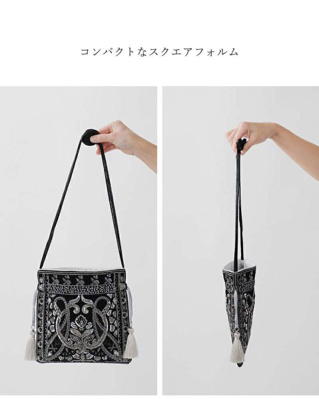 ne Quittez pas(ヌキテパ)スパンコール刺繍ショルダーバッグ“EmbroideryShoulderBag”012052nj3-5-7-9