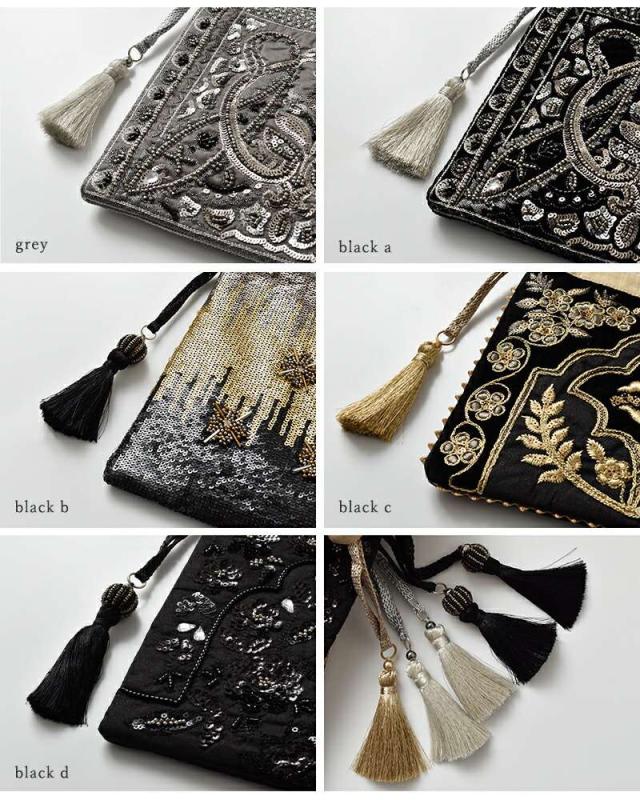 ne Quittez pas(ヌキテパ)スパンコール刺繍ショルダーバッグ“EmbroideryShoulderBag”012052nj3-5-7-9