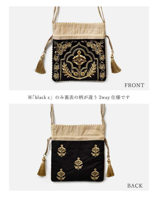 ne Quittez pas(ヌキテパ)スパンコール刺繍ショルダーバッグ“EmbroideryShoulderBag”012052nj3-5-7-9