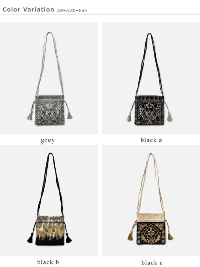 ne Quittez pas(ヌキテパ)スパンコール刺繍ショルダーバッグ“EmbroideryShoulderBag”012052nj3-5-7-9