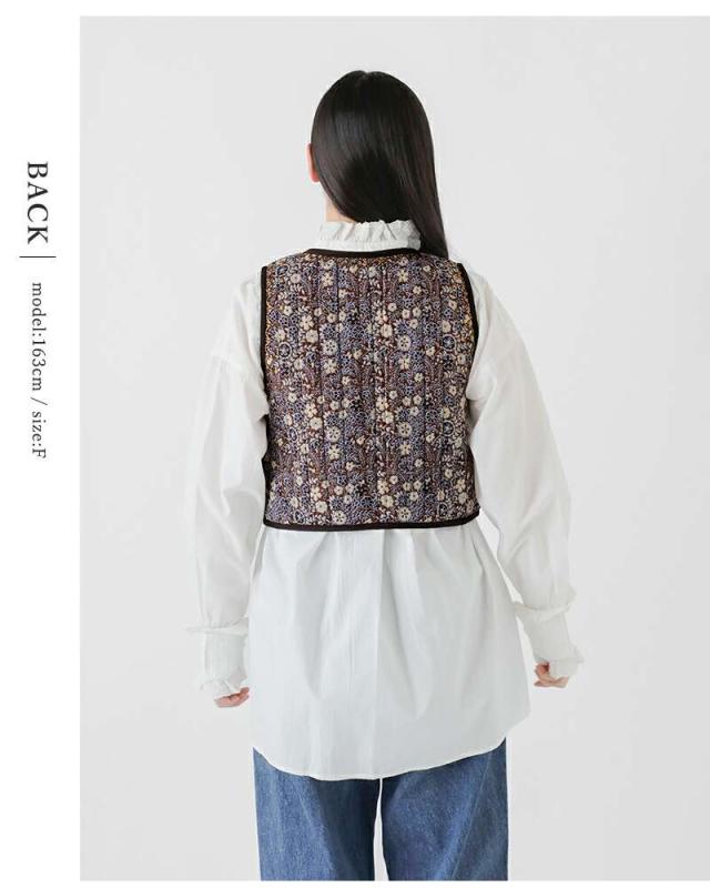 Sara Mallika(サラマリカ)コットンジャガードフラワープリントベスト020952sb4