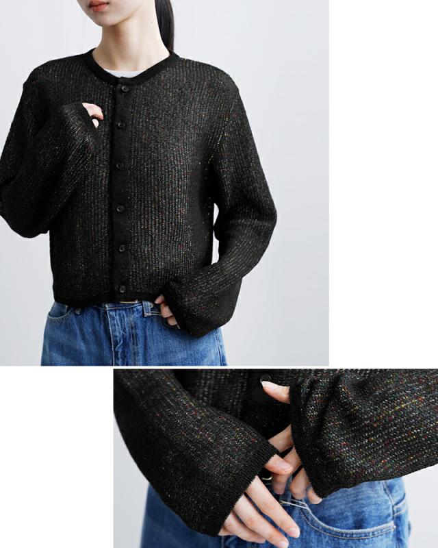 COOHEM(コーへン)Wフェイスポンポンニットカーディガン11-262-006