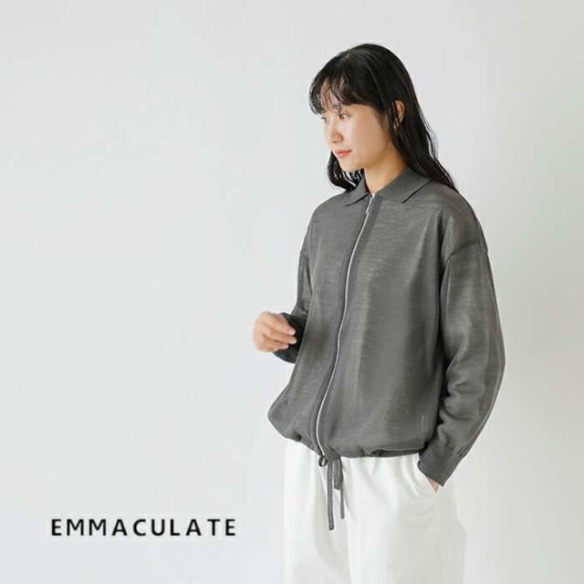 EMMACULATE(エマキュレイト)ウールシアー襟付きジップカーディガン2253k-01348