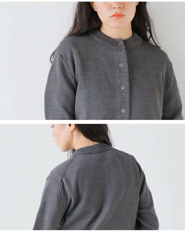 Shinzoneウール混 ロングスリーブ リブ ニット カーディガン “LONG RIB CARDIGAN” 23amsni05