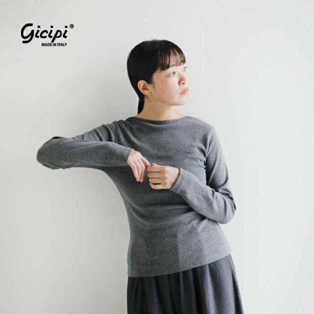 ジチピ Tシャツ GICIPI  コスティーナ コットン バックU ロングスリーブ Tシャツ “Cece” 2519a  クーポン対象
