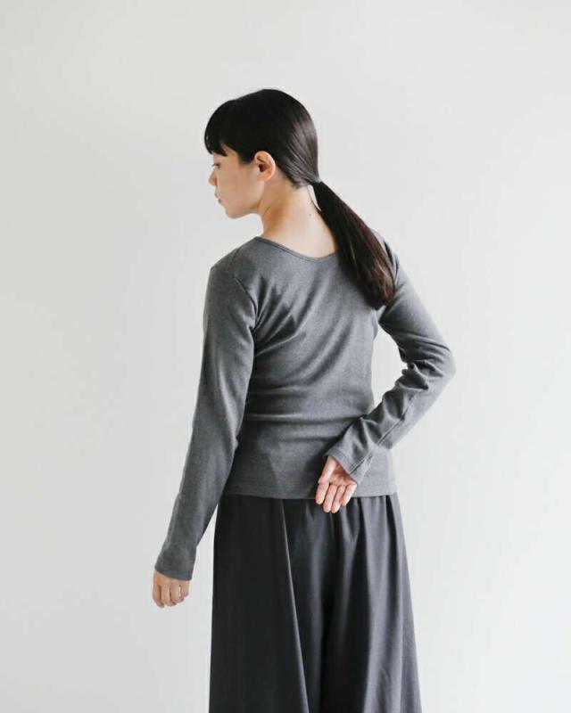 ジチピ Tシャツ GICIPI  コスティーナ コットン バックU ロングスリーブ Tシャツ “Cece” 2519a  クーポン対象