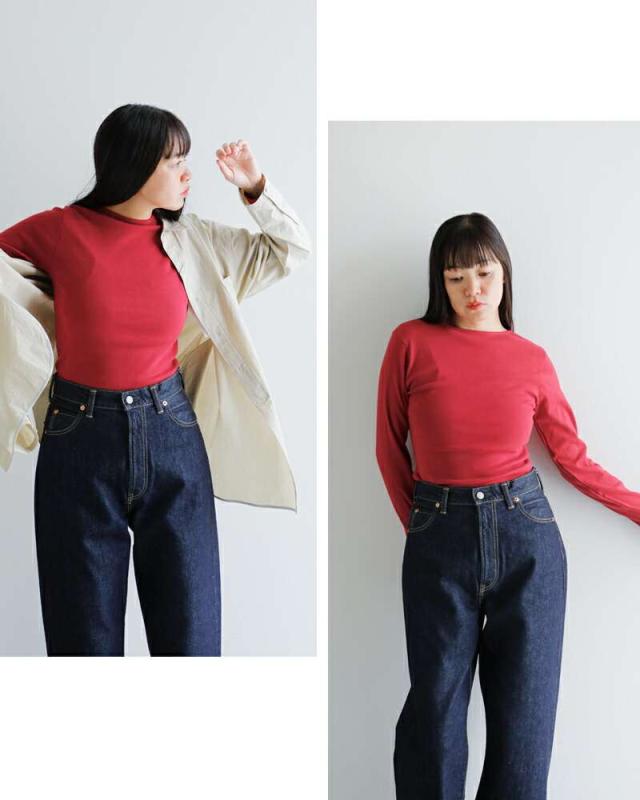 ジチピ Tシャツ GICIPI  コスティーナ コットン バックU ロングスリーブ Tシャツ “Cece” 2519a  クーポン対象