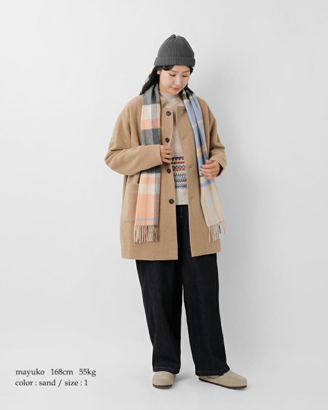 Basisbroek(バージスブルック)ウール起毛スリークォーターコート“DENEEN”25213d