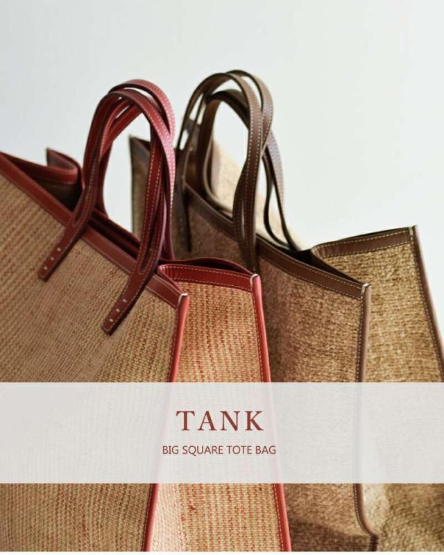 ア ヴァケーション トートバッグ A VACATION  ビッグ スクエア トートバッグ “TANK” 25ss-a1  クーポン対象