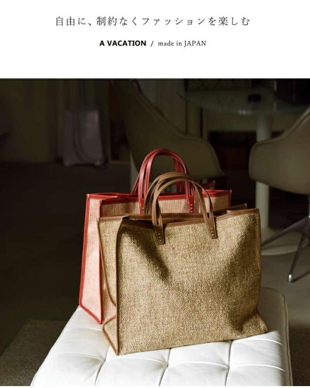 ア ヴァケーション トートバッグ A VACATION  ビッグ スクエア トートバッグ “TANK” 25ss-a1  クーポン対象