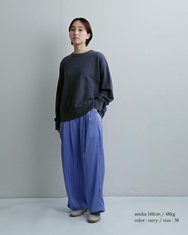 fabriqueenplaneteterreコットン クルーネック オーバーサイズ プルオーバー 261-062