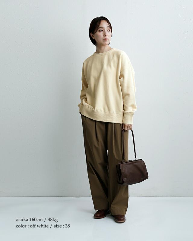 fabriqueenplaneteterreコットン クルーネック オーバーサイズ プルオーバー 261-062