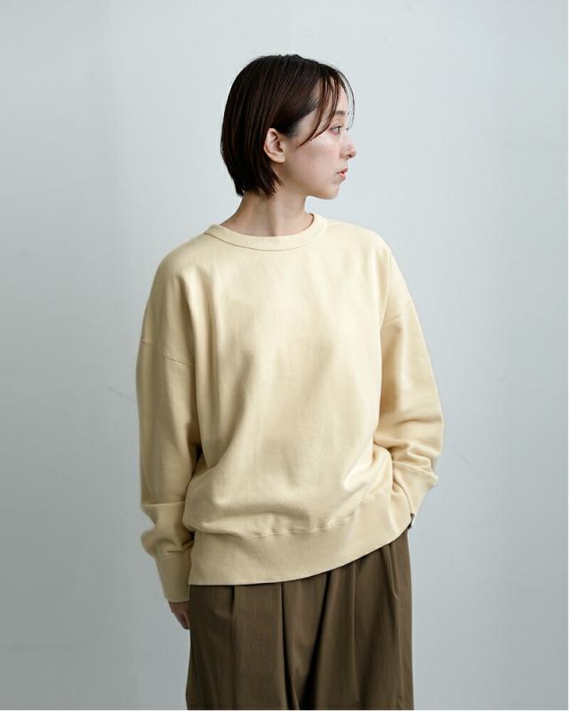 fabriqueenplaneteterreコットン クルーネック オーバーサイズ プルオーバー 261-062