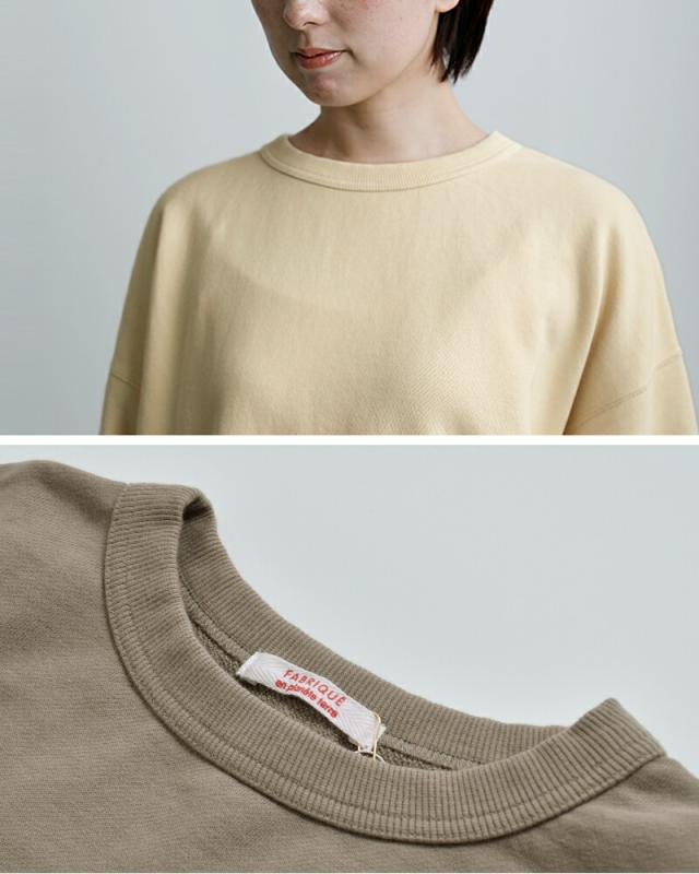 fabriqueenplaneteterreコットン クルーネック オーバーサイズ プルオーバー 261-062