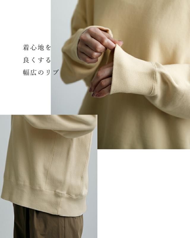 fabriqueenplaneteterreコットン クルーネック オーバーサイズ プルオーバー 261-062