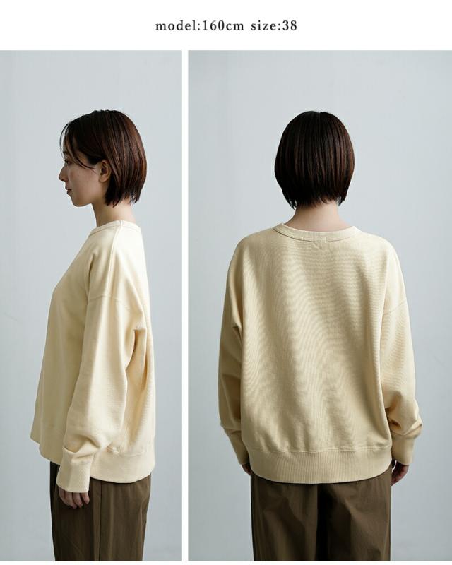 fabriqueenplaneteterreコットン クルーネック オーバーサイズ プルオーバー 261-062