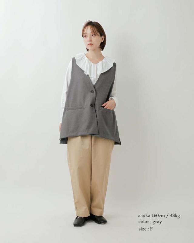 mizuiro ind(ミズイロインド)ディープVネックワイドベスト3-230108