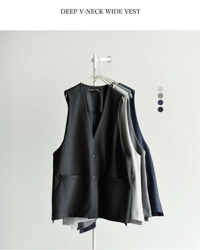 mizuiro ind(ミズイロインド)ディープVネックワイドベスト3-230108