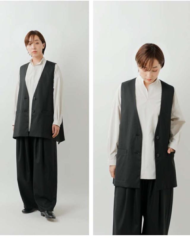 mizuiro ind(ミズイロインド)ディープVネックワイドベスト3-230108