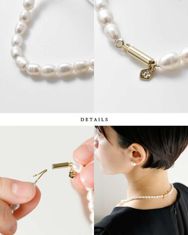 rapiecage(ラピエサージュ)淡水パール1連チョーカー30-1-17-048-1-2