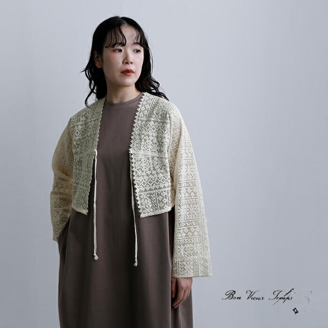 bon vieux temps(ボンビュータン)オーガニックコットンレースシャツ31201