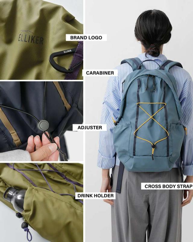 エリカー バックパック リュック ELLIKER  防水 ジップ トップ バックパック 22L “Kiln” 34000  クーポン対象