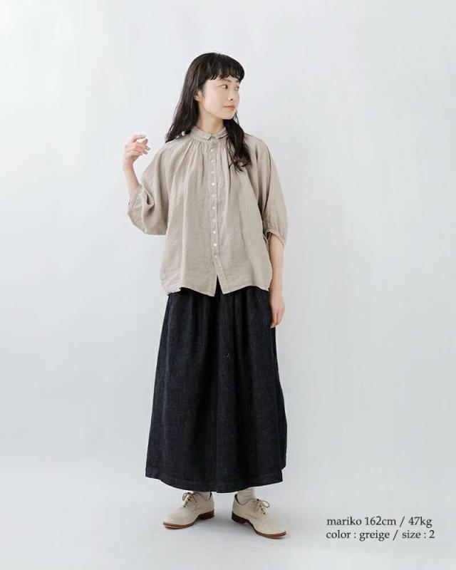 DMG Brocante(ディーエムジー ブロカント)リネンキャンバスグランシャツ36-0260l