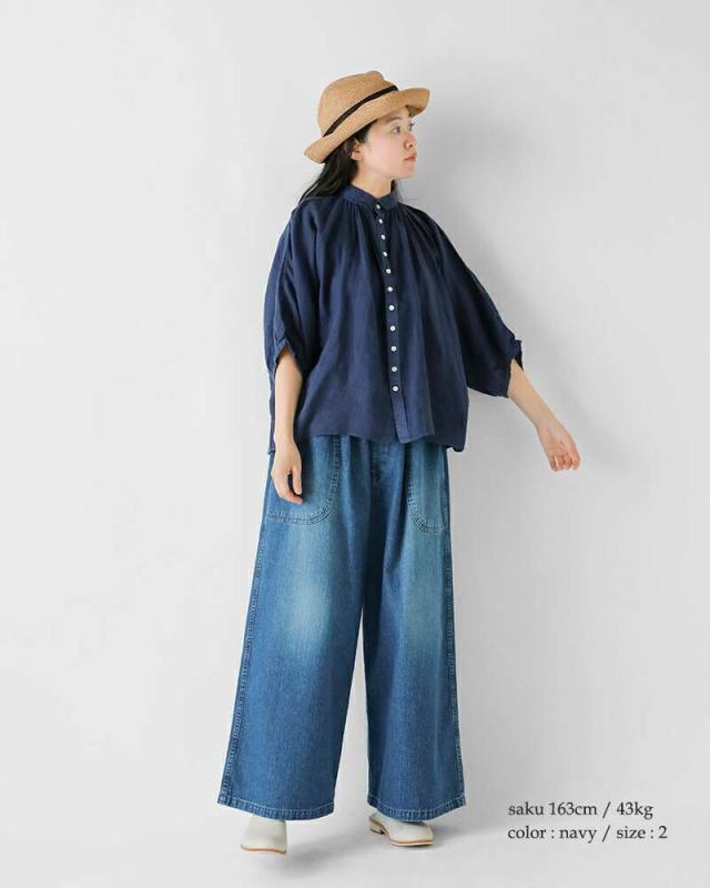 DMG Brocante(ディーエムジー ブロカント)リネンキャンバスグランシャツ36-0260l