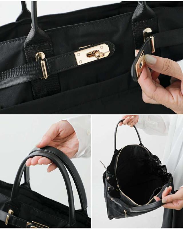 story.(ストーリー)撥水加工2wayベルテッドトートバッグLサイズ3a-1723-4