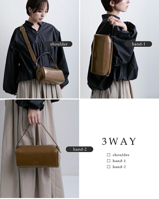 story.(ストーリー)カウスプリットレザー3wayシリンダークロスボディバッグ3a-1835-4