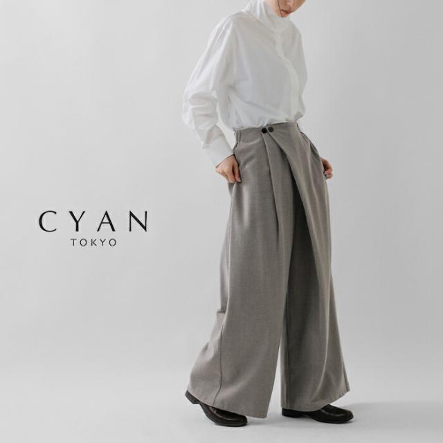 CYAN TOKYO(シアントーキョー)ラップウーリーワイドパンツ507410