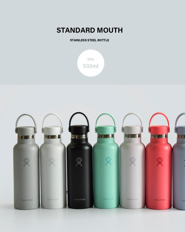 Hydro Flaskハイドレーション スタンダードマウス ステンレス ボトル 532ml Standard Mouth 18oz 5089013