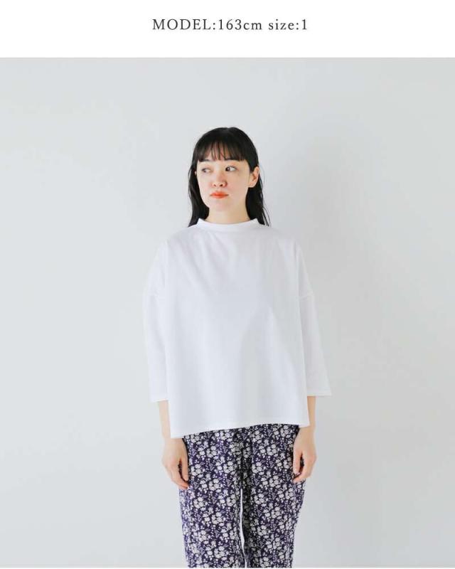 NARU(ナル)スーピマコットンポンチワイド7分袖Tシャツ661241