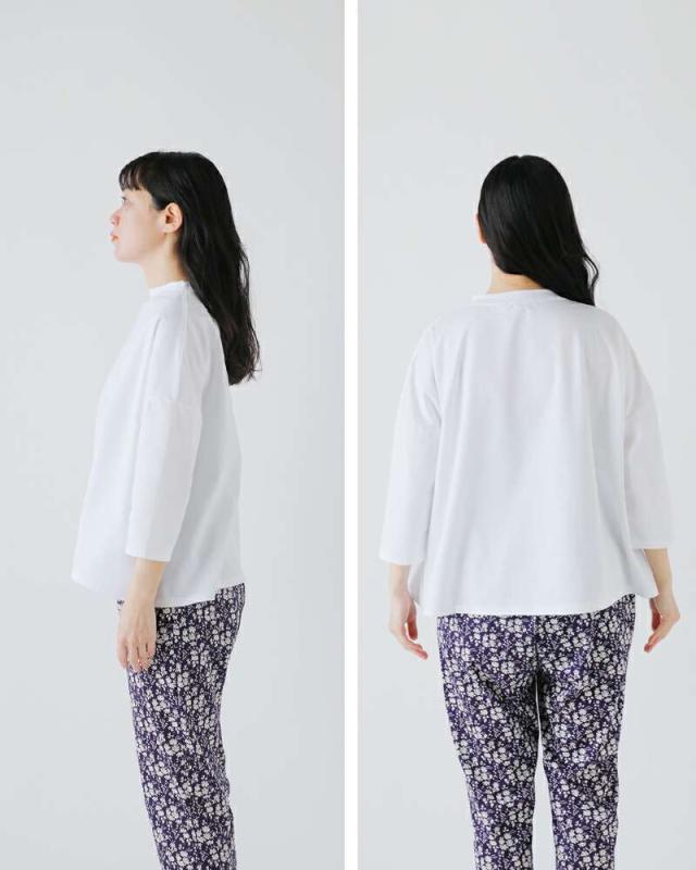 NARU(ナル)スーピマコットンポンチワイド7分袖Tシャツ661241