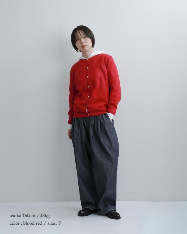 mao madearanciato別注 UVカット リネン クルーネック カーディガン 992118