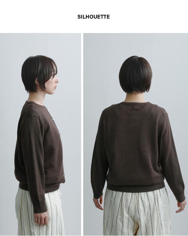 mao madearanciato別注 UVカット リネン クルーネック カーディガン 992118