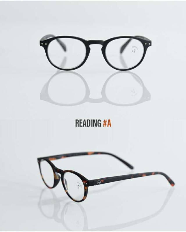 IZIPIZI(イジピジ)度付きスモールラウンドリーディンググラスa-reading