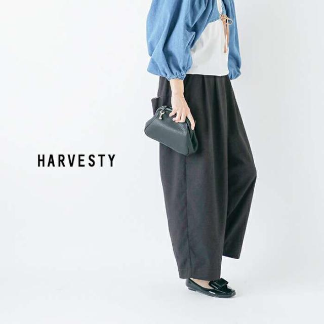 HARVESTY(ハーベスティ)トロピカルストレッチワイドエッグパンツa22502