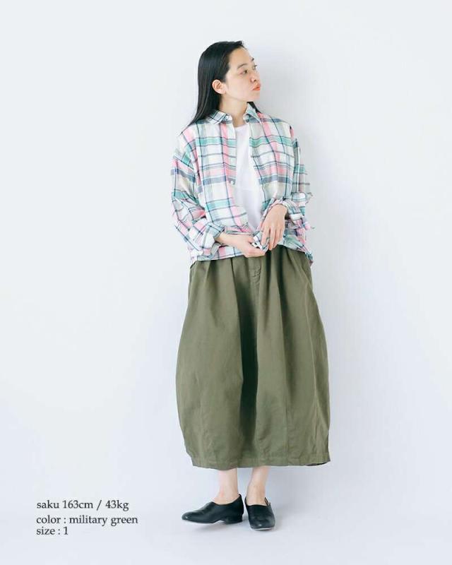 HARVESTY(ハーベスティ)コットンチノクロス製品染サーカススカートa22503