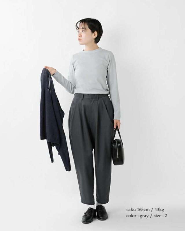 a mon gout(アモング)コットンシュクレフライスクルーネック長袖プルオーバーam-3206