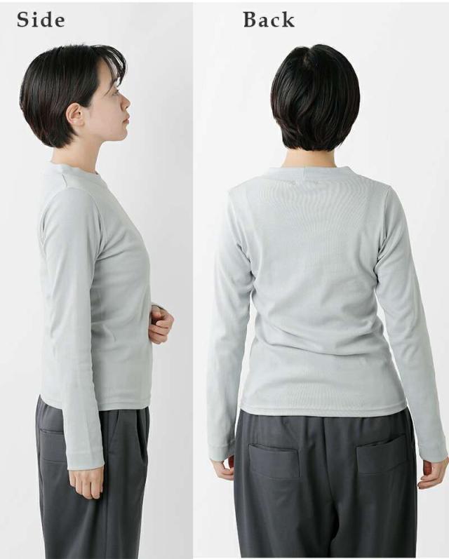 a mon gout(アモング)コットンシュクレフライスクルーネック長袖プルオーバーam-3206